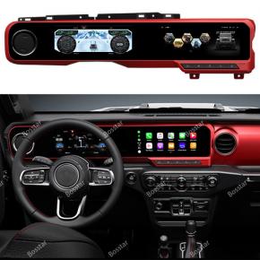 Android Screen Car Radio Carplay For Jeep Wrangler JL 2018 2019 2020 2022 Speedometer LCD Dashboard Digital Instrument Cluster